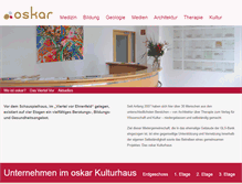 Tablet Screenshot of kulturhaus-oskar.de